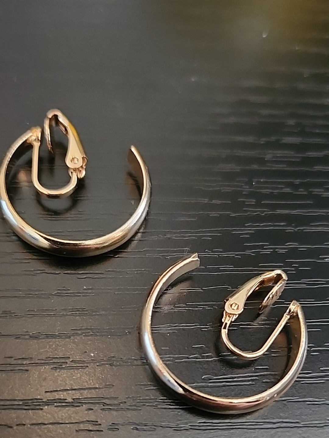 Gold Tone Clip-On Hoop Earrings - Women's Jewelry